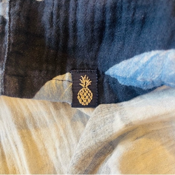 TOMMY BAHAMA DAYBREAK HIBISCUS MEDIUM OFF SHOULDER DRESS 100% COTTON NAVY $178 - Picture 13 of 14